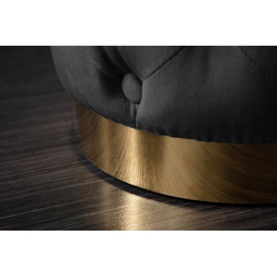  Pufa Modern Barock 35 cm czarno-złoty
