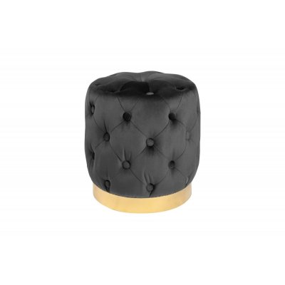  Pufa Modern Barock 35 cm czarno-złoty