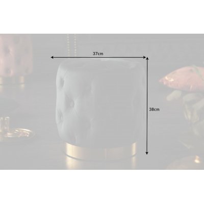  Pufa Modern Barock 35 cm czarno-złoty