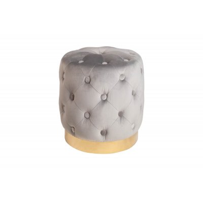  Pufa Modern Barock 35 cm szaro złoty