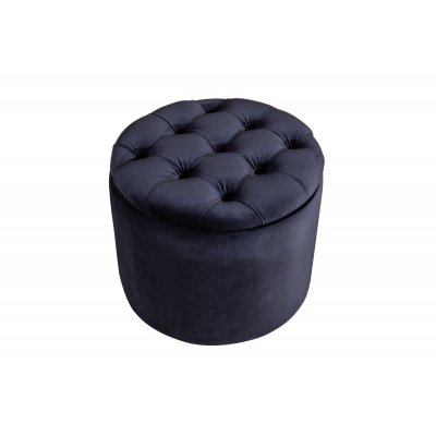  Pufa Modern Barock Storage 50 cm aksamitna granatowa