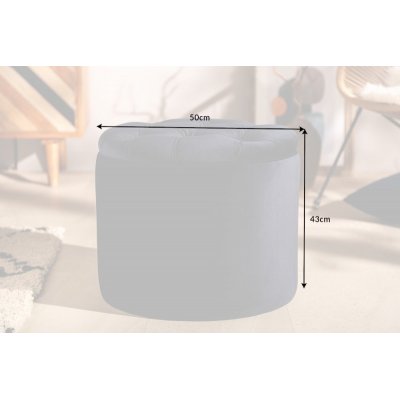  Pufa Modern Barock Storage 50 cm aksamitna granatowa