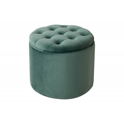  Pufa Modern Barock Storage 50 cm aksamitna miętowa