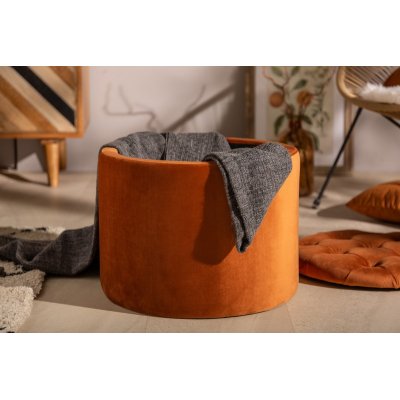  Pufa Modern Barock Storage 50 cm miedziano brązowa