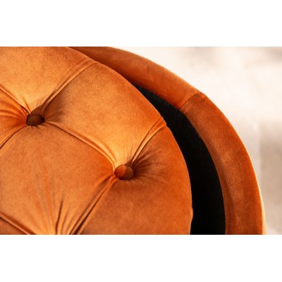  Pufa Modern Barock Storage 50 cm miedziano brązowa
