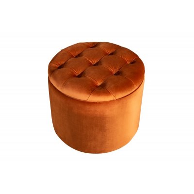  Pufa Modern Barock Storage 50 cm miedziano brązowa