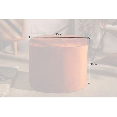  Pufa Modern Barock Storage 50 cm miedziano brązowa