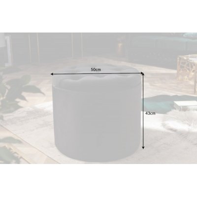 Pufa Modern Barock Storage 50 cm czarna 