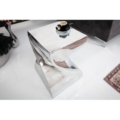  Stołek TWIST 45 cm srebrny