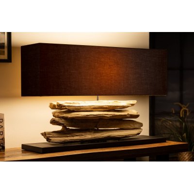  Lampa stołowa  Driftwood Riverine czarna