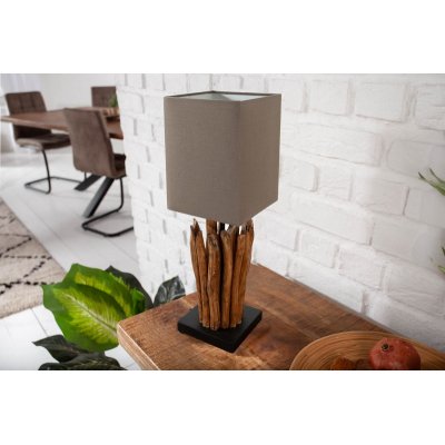  Lampa stołowa Driftwood Euphoria szaro brązowa 