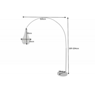  Lampa podłogowa Royal 189 - 204 cm czarna