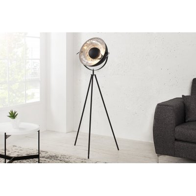 Lampa podłogowa Studio 145 cm czarno srebrna