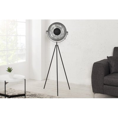  Lampa podłogowa Studio 145 cm czarno srebrna