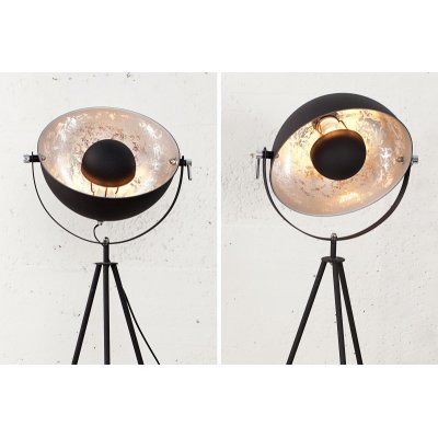  Lampa podłogowa Studio 145 cm czarno srebrna