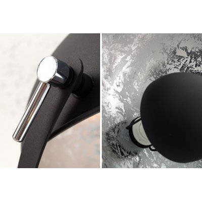  Lampa podłogowa Studio 145 cm czarno srebrna