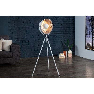 Lampa  podłogowa Studio 145 cm biało srebrna