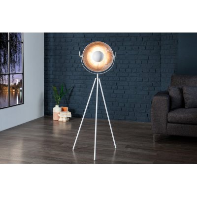  Lampa  podłogowa Studio 145 cm biało srebrna