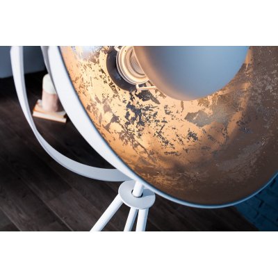  Lampa  podłogowa Studio 145 cm biało srebrna