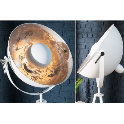  Lampa  podłogowa Studio 145 cm biało srebrna