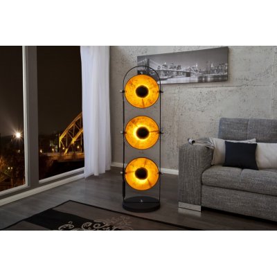 Lampa podłogowa Studio 3s czarno-złota