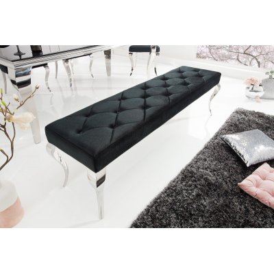 ŁawkaTapicerowana Modern Barock 170 cm. czarnaŁawkaTapicerowana Modern Barock 170 cm. czarna