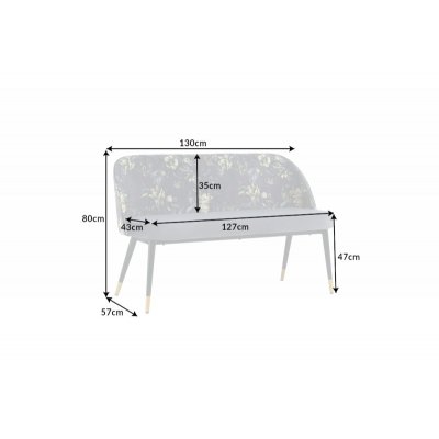  Ławka tapicerowana Boutiqe 130 cm