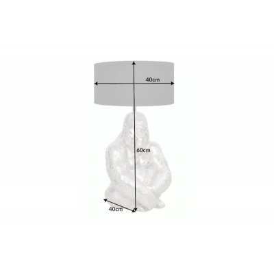  Lampa stołowa Gorilla 60 cm silver bez klosza