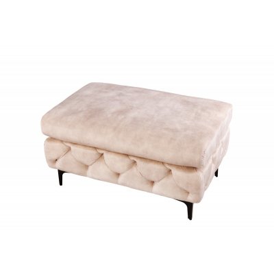  Pufa Modern Barock w kolorze szampana