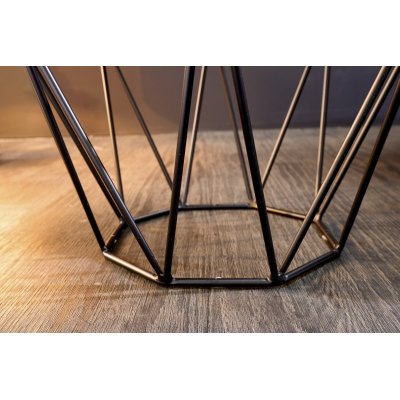  Stolik boczny Diamond 50 cm. marmur czarnoszary