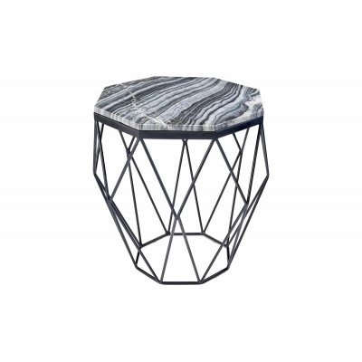 Stolik boczny Diamond 50 cm. marmur czarnoszary