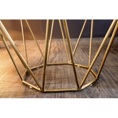  Stolik boczny Diamond 50 cm. marmur biały .