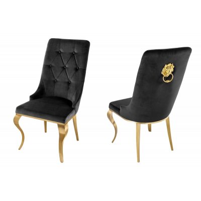  Krzesło Modern Barock czarne z lwem