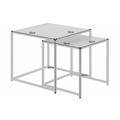  zestaw stolików bocznych 2 szt Slime Line 50 cm