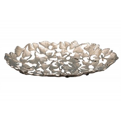  Misa Ginko listki 40 x 26 cm srebrna