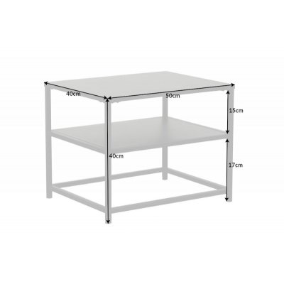  Stolik boczny Dura Stell 50 cm meta