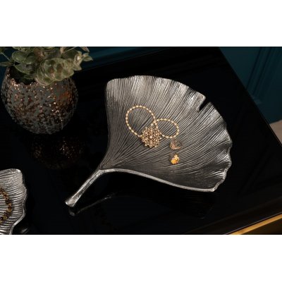  miska Gingko srebrna 33 cm