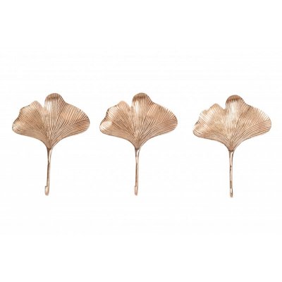  Zestaw 3 złotych wieszaków Gingko