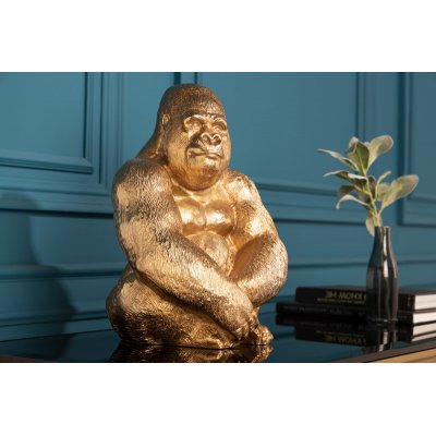 Figurka KONG 40 cm goryl złoto