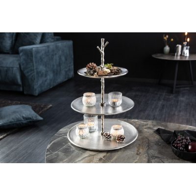  Patera Etagere ABSTRACT 50 cm 3 tace srebrne