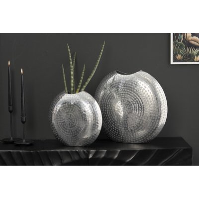  Zestaw wazonów Oriental 40 cm i 30 cm srebrny
