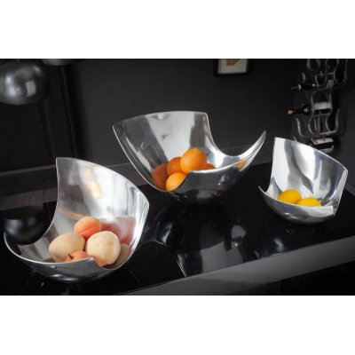  Miska ABSTRAKT 35cm srebrna