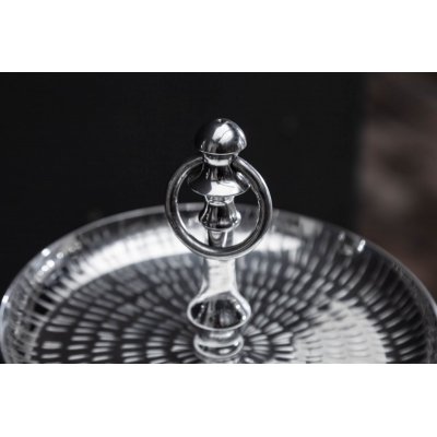  Patera Orient Stojak na ciasto 3 tace srebrna