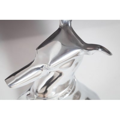   Rzeźba psa Greyhund ALU 70 cm silver