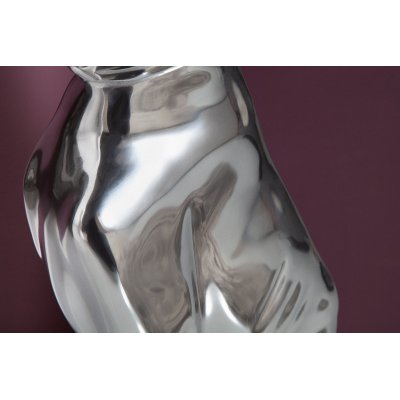   Rzeźba psa Greyhund ALU 70 cm silver