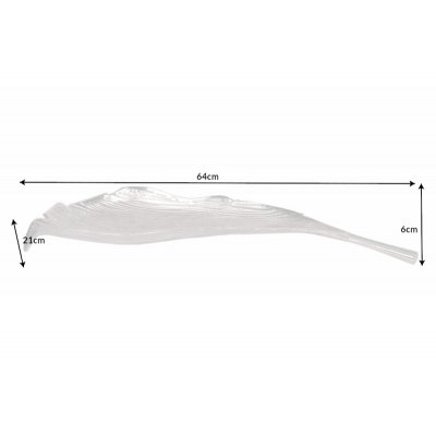  Dekoracyjna misa leaf 64 cm silber