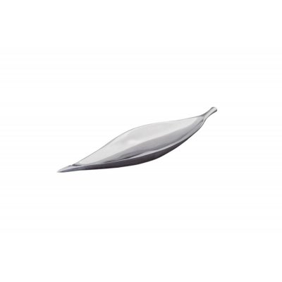  Misa ozdobna Leaf 41 cm srebrna