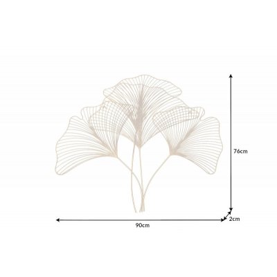   Dekoracja ścienna Ginkgo 90 cm gold