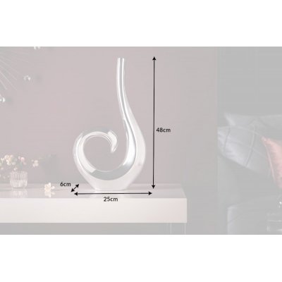  Wazon fala 48 cm srebrny.