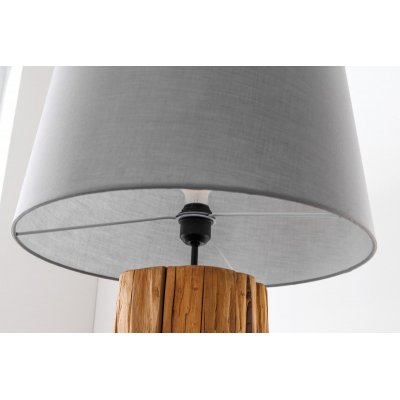  Lampa podłogowa Roots naturalna stożkowa Shode szara